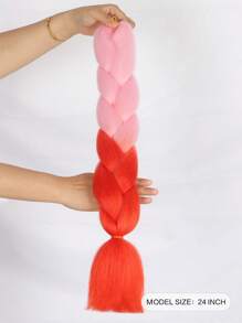 Ombre Long Synthetic Hair Braid - Multicolor - View 2