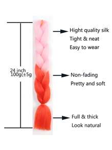 Ombre Long Synthetic Hair Braid - Multicolor - View 5