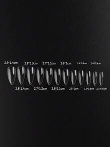 FULL BEAUTY Trở nên quyến rũ với Bộ móng tay giả dài 504 chiếc Long Stiletto Clear Full Cover - Nhiều màu - Xem 4