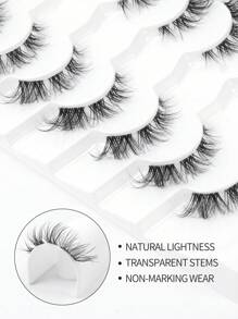 MAGEFY 7 cặp lông mi giả tách rời - màu đen - Xem 6