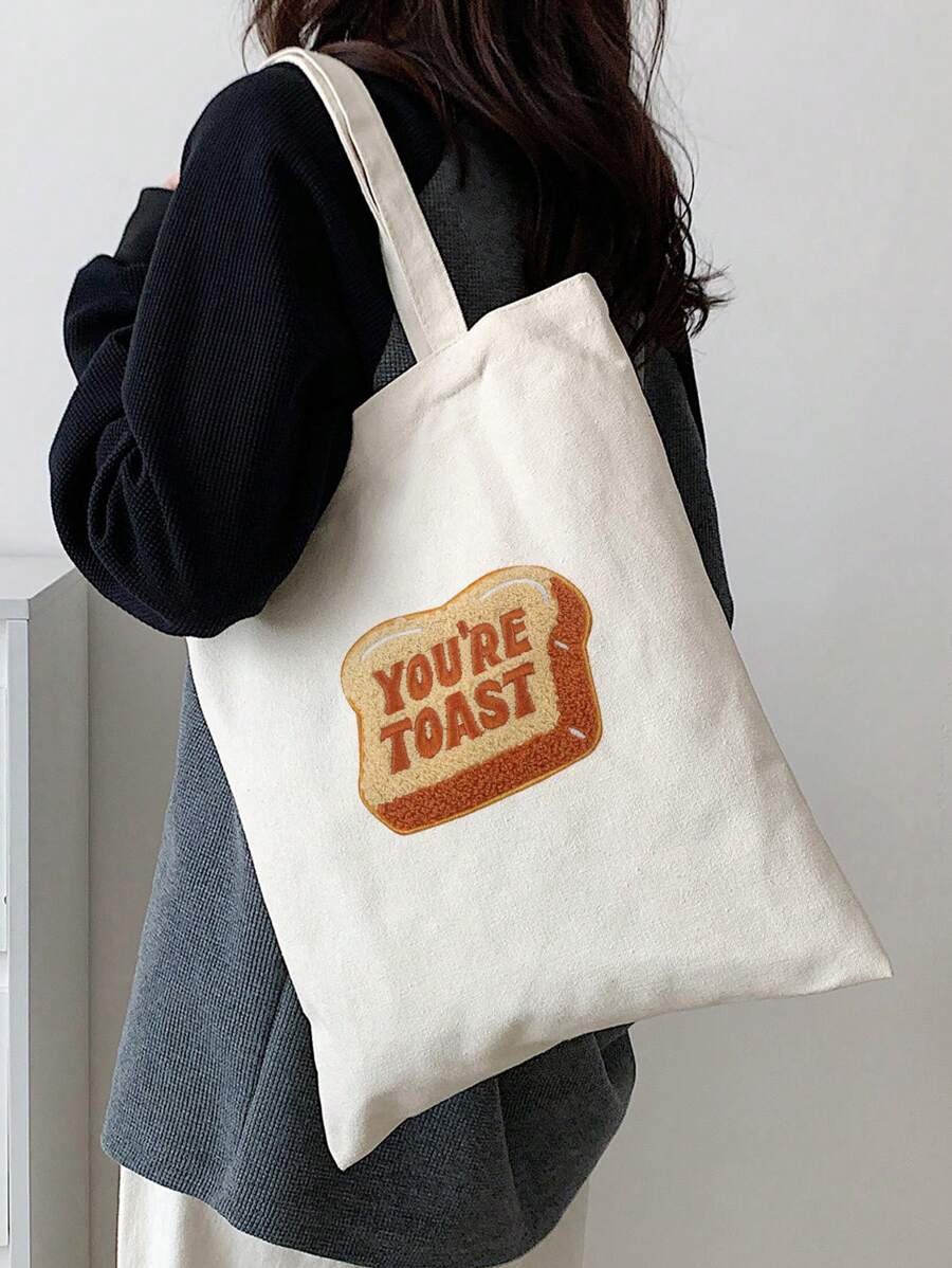 Ngôn ngữ của hoa Túi mua sắm thông thường có sức chứa lớn - Màu be - Xem 1