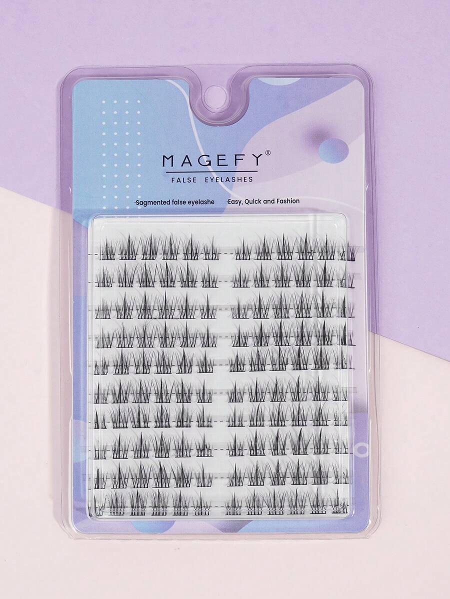 MAGEFY Manga Mi, 1 hộp Lông mi giả cá nhân đuôi cá - màu đen - Xem 1