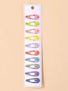 10 cái Clip chấm bi dễ thương cho bé gái để trang trí tóc - Nhiều màu - Xem 1