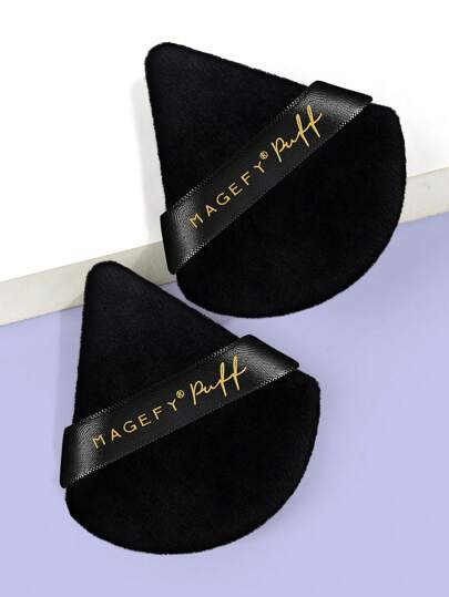 MAGEFY 2Pcs Dry And Wet Dual-Use Triangle Powder Puff Velour Soft To Touch Reusable/Washable Makeup Puff Cosmetic Applicator For Powder Liquid Facial Makeup Tools For Contouring, Eye & Corner Areas Makeup Tools,Makeup,Cheap,Room Decor,Vanity,Travel,Bedroom,Makeup Accessories,Puff,Makeup Blender,Powder Puff,Makeup Sponge