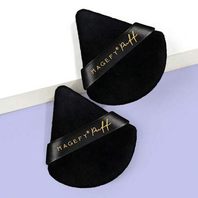 MAANGE 2个干湿两用三角化妆海绵，天鹅绒材质，触感柔软，可重复使用/可水洗，适用于粉状和液状化妆品，可用于面部轮廓修饰和眼部上妆。化妆工具，价格实惠，可用于房间装饰、梳妆台、旅行、卧室等场合，化妆配件，粉扑，美妆蛋，化妆海绵，价格实惠，圣诞礼物，化妆品，化妆工具，物美价廉，礼品，女士礼物，圣诞礼物。