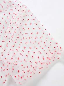 Manfinity AFTRDRK 男士圓點網紗襯衫 - 紅白色 - 查看 3