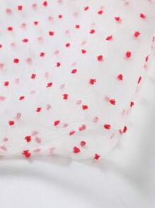 Manfinity AFTRDRK 男士圓點網紗襯衫 - 紅白色 - 查看 4