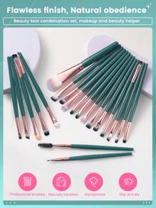 20件套化妆刷套装、化妆刷套装、化妆刷包、化妆刷套装、全套化妆刷套装、化妆刷套装、全套化妆工具套装、刷子套装、化妆刷套装、化妆礼盒套装 - 彩色 - 查看 2