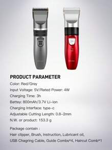 Afeitadora eléctrica multifuncional para hombres, con kit de aseo personal para hombres - Rojo - Ver 7