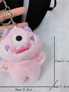 Exquisite One-eyed Monster Bag Charm, Versatile - Pink - View 3