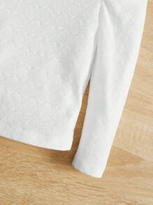 SHEIN Baby Solid Puff Sleeve Tee - White - View 4