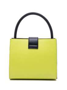 Mini Colourblock Square Bag Top Handle Fashionable For Daily - Green - View 5