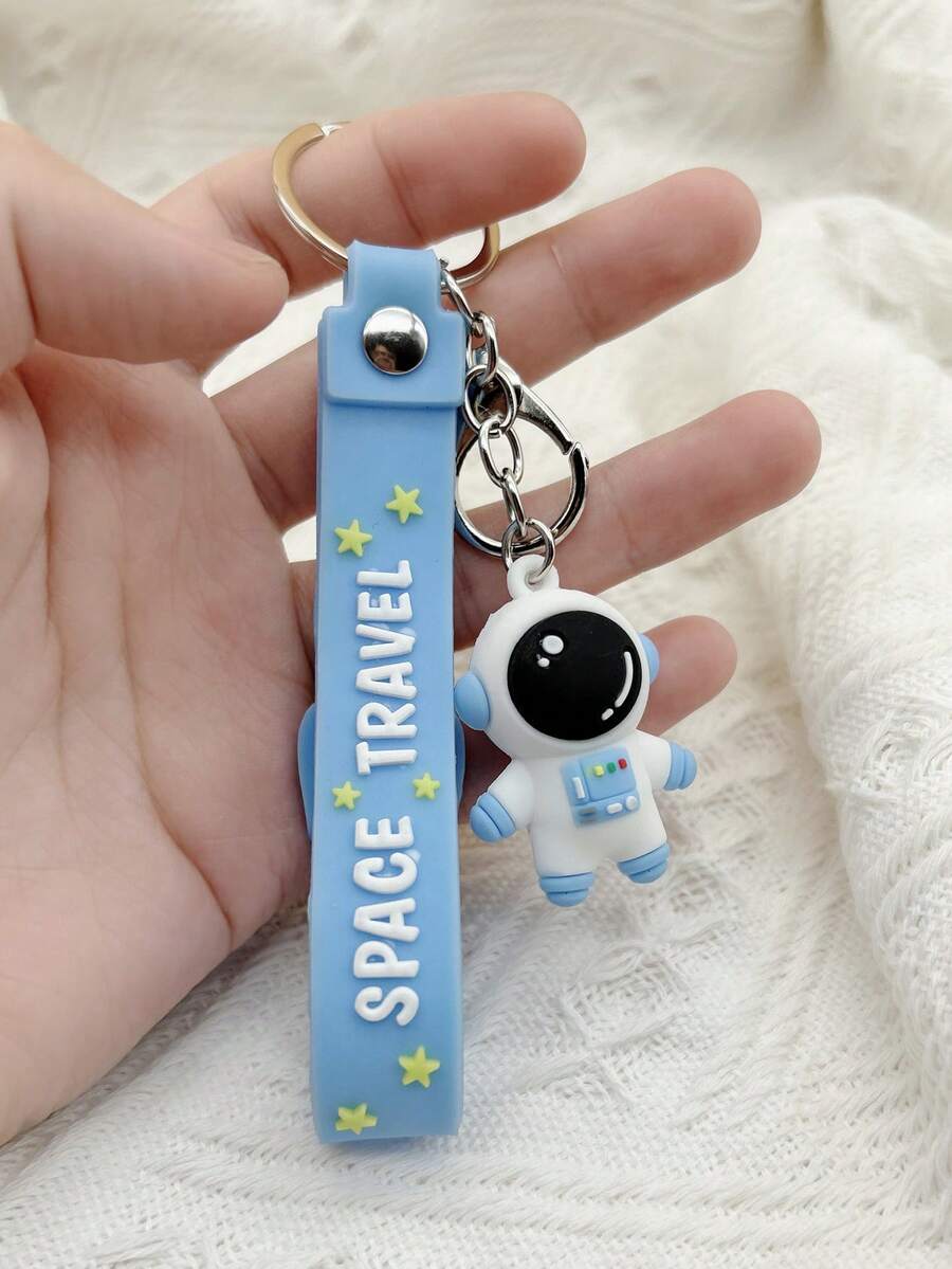Letter Graphic Cartoon Spaceman Decor Bag Charm Túi dễ thương Phụ kiện Quà tặng Giáng sinh, Ngày lễ tình nhân, Phong cách, Hợp thời trang dành cho các cô gái tuổi teen Nữ sinh viên đại học, Giáo viên, Công nhân cổ trắng, Tân binh & Công nhân cổ trắng Quà tặng lễ tạ ơn, phụ kiện Giáng sinh, trang trí Giáng sinh - Màu xanh lam - Xem 1