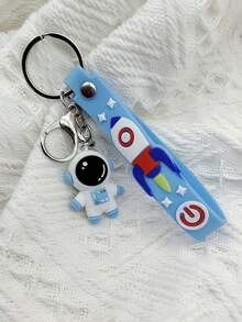 Letter Graphic Cartoon Spaceman Decor Bag Charm Túi dễ thương Phụ kiện Quà tặng Giáng sinh, Ngày lễ tình nhân, Phong cách, Hợp thời trang dành cho các cô gái tuổi teen Nữ sinh viên đại học, Giáo viên, Công nhân cổ trắng, Tân binh & Công nhân cổ trắng Quà tặng lễ tạ ơn, phụ kiện Giáng sinh, trang trí Giáng sinh - Màu xanh lam - Xem 2