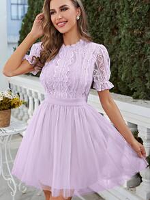 Simplee Đầm Dự Tiệc Nữ - Màu tím - Xem 3