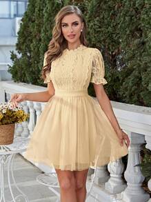 Simplee Đầm Dự Tiệc Nữ - Màu vàng - Xem 1