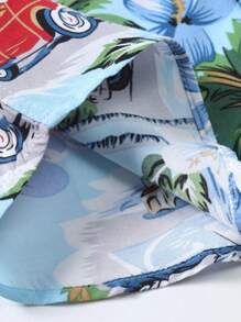 Manfinity Homme Men Car & Palm Tree Print Shirt Without Tee - Multicolor - View 4