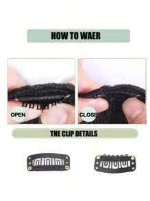 con clip delantero Flecos con Patillas - Negro - Ver 6