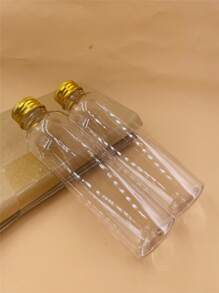 Liquid Dispensing Bottle 2pcs 200ml Empty Perfume Bottles Transparent Plastic Container With Inner Stopper Minimalist Modernist Shampoo Bottles - Clear - View 2