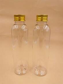 Liquid Dispensing Bottle 2pcs 200ml Empty Perfume Bottles Transparent Plastic Container With Inner Stopper Minimalist Modernist Shampoo Bottles - Clear - View 4