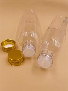Liquid Dispensing Bottle 2pcs 200ml Empty Perfume Bottles Transparent Plastic Container With Inner Stopper Minimalist Modernist Shampoo Bottles - Clear - View 6