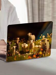 2pcs miniatures felt sheep Pattern Case Compatible With MacBook Air - Multicolor - View 3