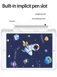 Astronaut Pattern Anti-fall Silicone Case Compatible With iPad - Multicolor - View 3