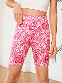 SHEIN Leggings Bé Gái Hoa - Nhiều màu - Xem 3