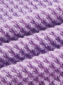 SHEIN ICON Women Dresses Backless Pinggir Cincin Tie Back Plain Seksi - Lilac Purple - View 3