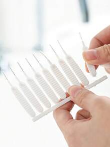 1set Phone Charging Port Cleaning Tool & Dust Plug - Black and White - View 3