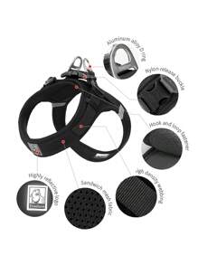 Truelove 1入組貼布細節寵物背帶 - 黑色 - 查看 3