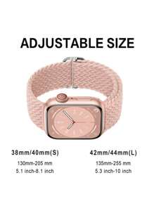 2入組尼龍編織單環兼容Apple Watch 錶帶45 毫米44 毫米40 毫米系列Ultra 8 7 6 5 4 SE 可調節彈性錶帶兼容Apple Watch 3/4/5/6/7/8/SE/Ultra 42 毫米智能錶帶配件 - 彩色 - 查看 4