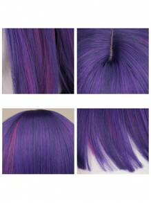 Long Straight Synthetic Wig With Bangs - Piano Color - View 5