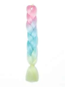 1入組漸層編織接發，預拉伸高溫鉤針編織頭髮 - 彩色 - 查看 4