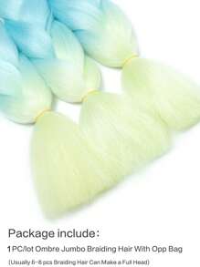 1入組漸層編織接發，預拉伸高溫鉤針編織頭髮 - 彩色 - 查看 5