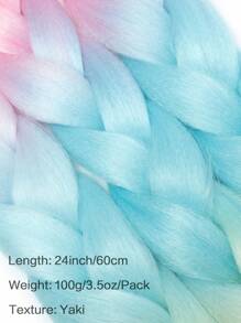 1入組漸層編織接發，預拉伸高溫鉤針編織頭髮 - 彩色 - 查看 7