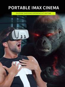 Virtual Reality 3D Smart Helmet VR Glasses For Movies And Game - White - View 4