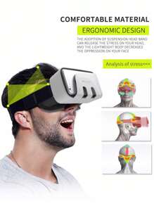 Virtual Reality 3D Smart Helmet VR Glasses For Movies And Game - White - View 5