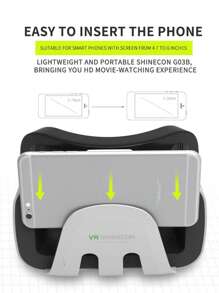 Virtual Reality 3D Smart Helmet VR Glasses For Movies And Game - White - View 8