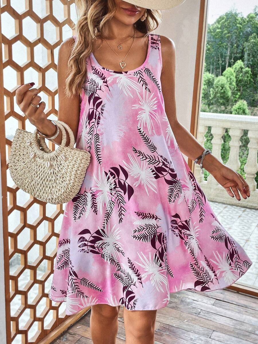 SHEIN LUNE Đầm Nhiệt đới Boho - Nhiều màu - Xem 1