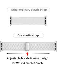 2入組黑色和白色時尚聚酰胺錶帶38/40/41/42/44/45/49mm,適用於Apple Watch1/2/3/4/5/6/7/8/SE/Ultra - 彩色 - 查看 4