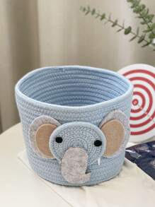 1pc Cartoon Design Pet Storage Basket - Blue - View 1