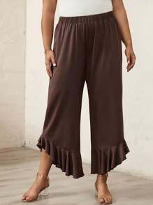 SHEIN Clasi Pantalones bajo con fruncido