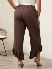 SHEIN Clasi Pantalones bajo con fruncido