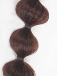 超長編織馬尾合成纖維接髮 - Dark Brown - 查看 5