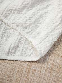 Soleia 泡泡袖前打結短款襯衫 - 白色 - 查看 5