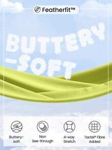 GLOWMODE FeatherFit™ Flex Appeal One Shoulder Sports Bra Tank Top Low Impact Yoga Pilates Daily - Lime Green - View 7