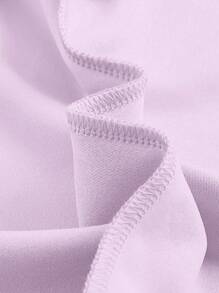 SHEIN MOD 素色後拉鏈洋裝 - 紫丁香色 - 查看 3