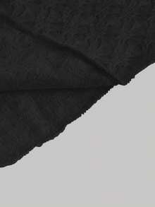 SHEIN MOD Tie Front Trumpet Sleeve Crop Top - Black - View 4