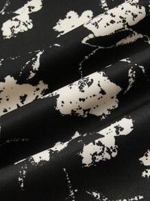 SHEIN MOD Floral Print Cami Dress - Black - View 4